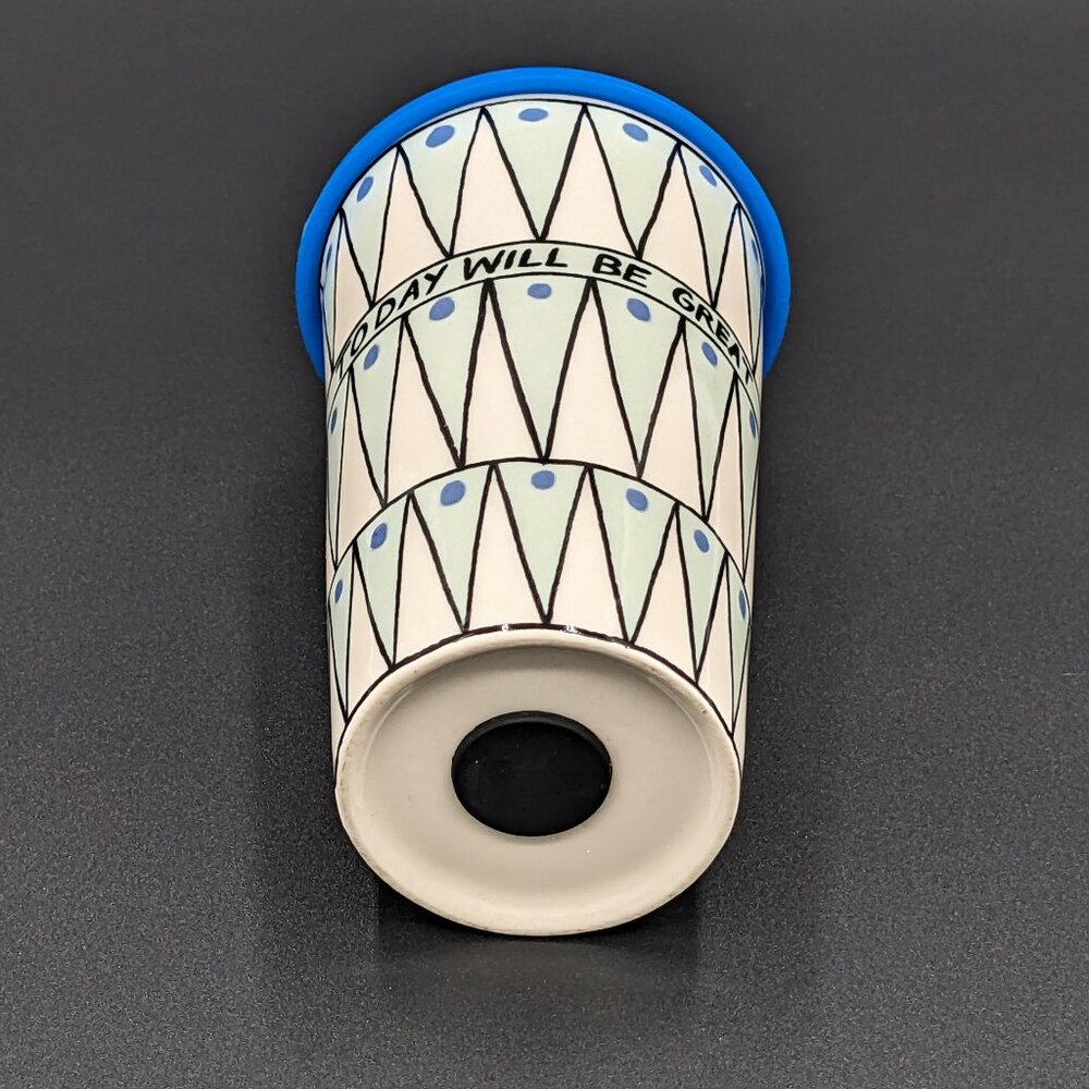 Anthropologie Molly Hatch Sweet Salutations Ceramic Double Wall Travel Mug - Picture 5 of 5